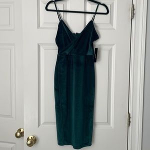 Velvet forest green dress